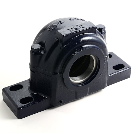 Split Housing, Plummer Block With Seals & Stabilizing Ring, 4 Bolt, 13-in. OD, 5-in. W, Cast Iron